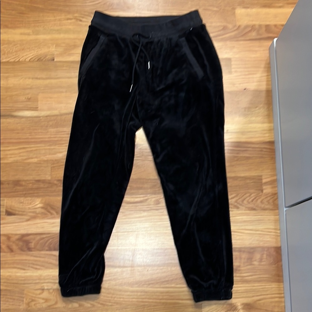 Athleta Black Velour Joggers